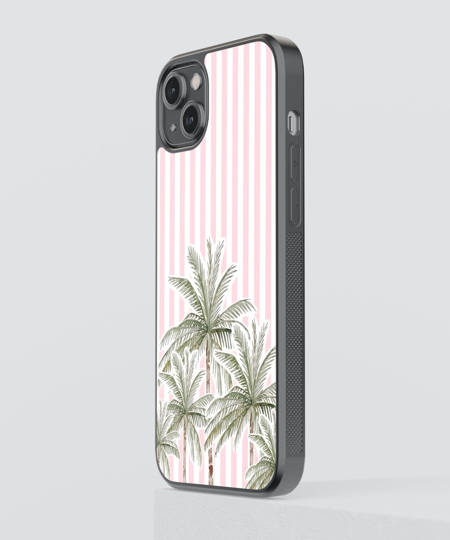 Pink Palms Beach Glass Phone Case Cover