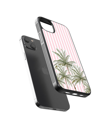 Pink Palms Beach Glass Phone Case Cover
