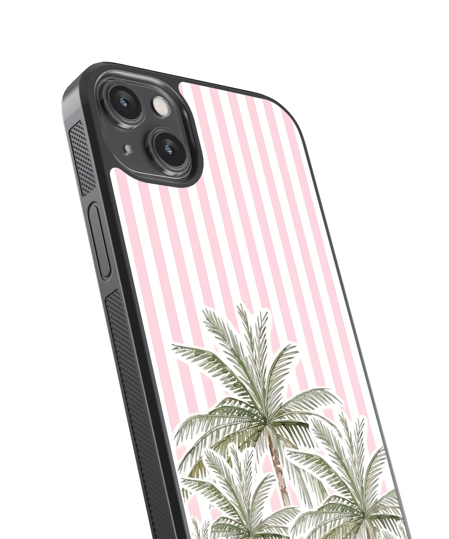 Pink Palms Beach Glass Phone Case Cover