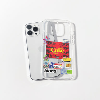 Red Noise Aesthetic Silicone Clear Case