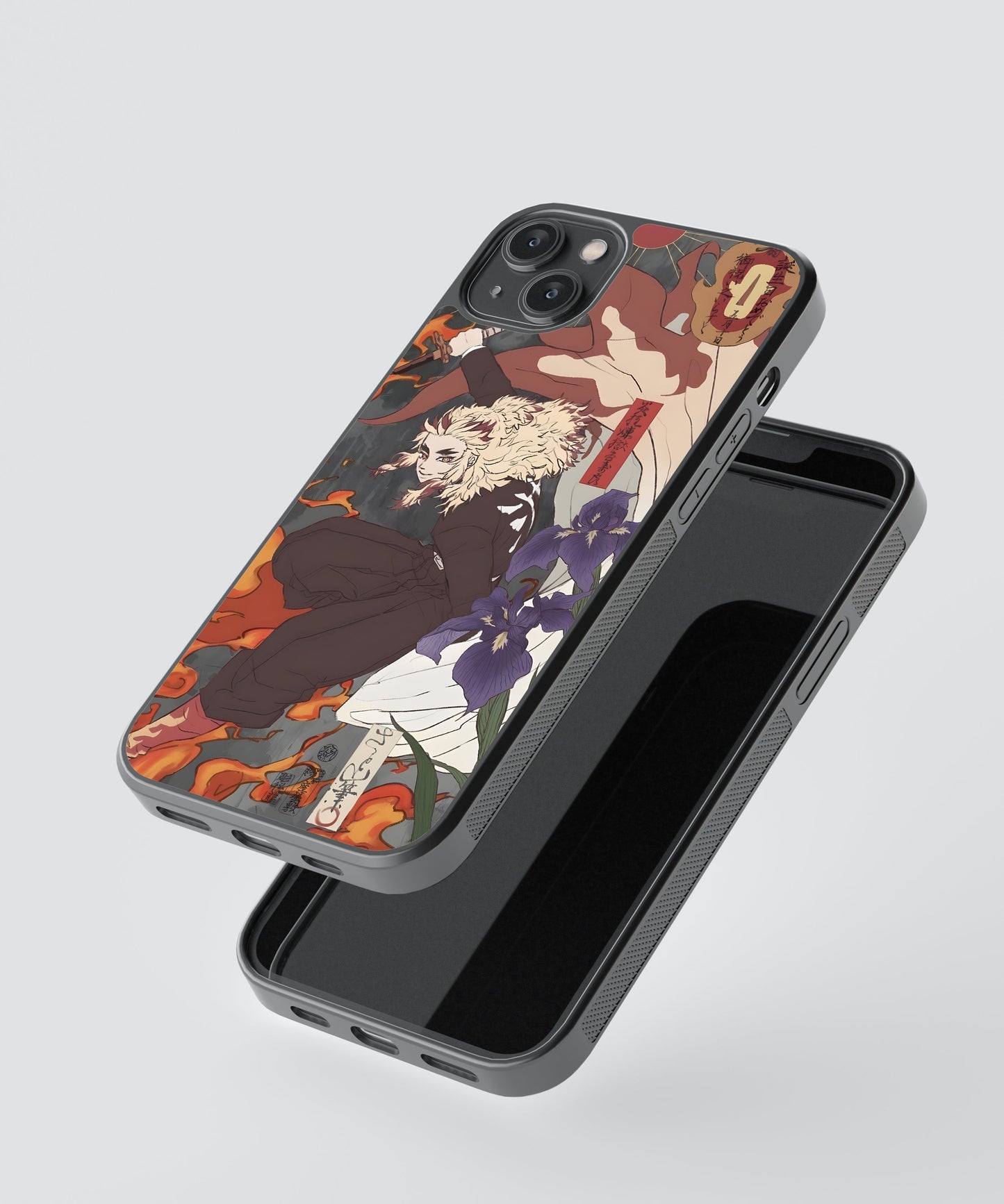 Rengoku Art Anime Glass Phone Case Cover