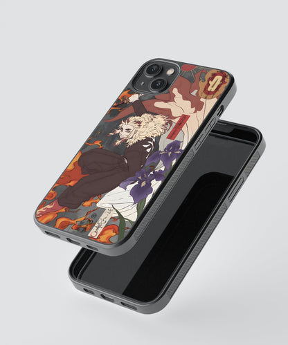 Rengoku Art Anime Glass Phone Case Cover