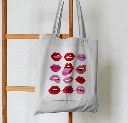 Luscious Lips Tote Bag - Aesthetic Tote Bags - Habit Tote
