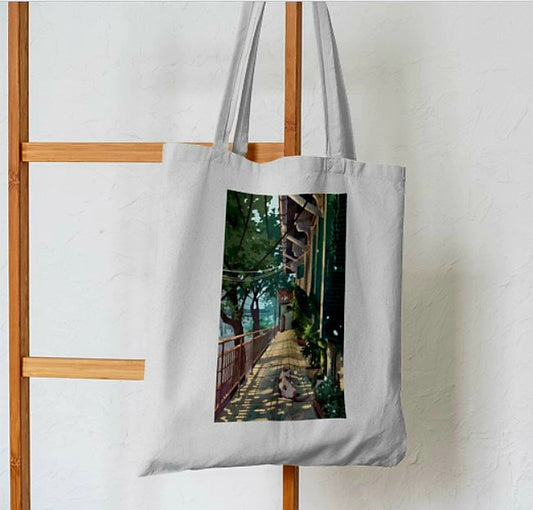 Anime Street View Tote Bag - Aesthetic Phone Cases - Culltique