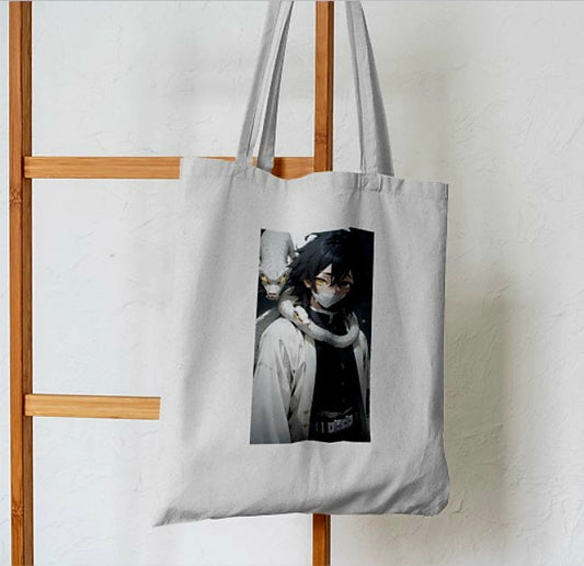Demon Slayer Obanai Serpent Strike Tote Bag - Aesthetic Phone Cases - Culltique