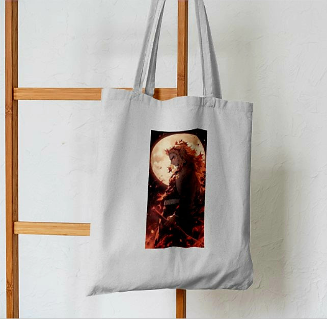 Demon Slayer Rengoku Flame Tote Bag - Aesthetic Phone Cases - Culltique