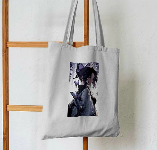 Shinobu's Butterfly Gaze Tote Bag - Aesthetic Tote Bags - Habit Tote