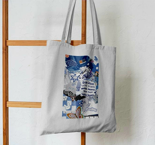 New Jeans K-Pop Journal Tote Bag - Aesthetic Tote Bags - Habit Tote