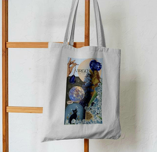 Virgo Zodiac Tote Bag - Aesthetic Tote Bags - Habit Tote