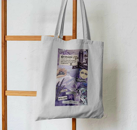 Gemini Zodiac Tote Bag - Aesthetic Tote Bags - Habit Tote