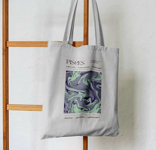 Pisces Intuition Tote Bag - Aesthetic Tote Bags - Habit Tote