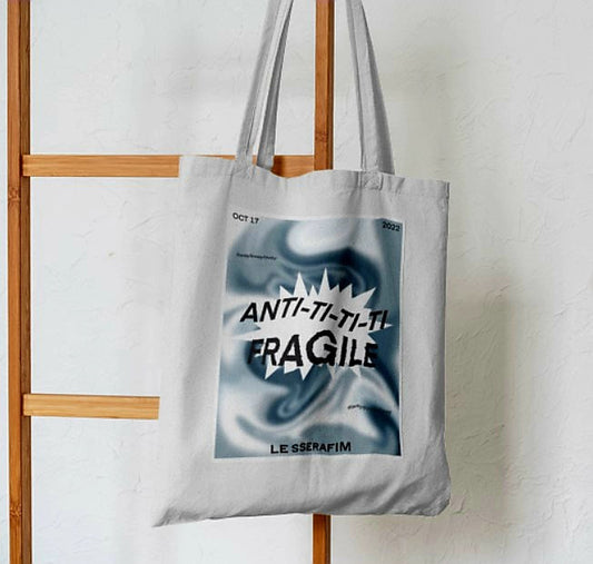 Le Sserafim Anti Fragile Tote Bag - Aesthetic Tote Bags - Habit Tote