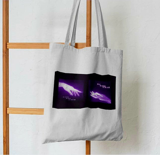 Glow Hands Abstract Tote Bag - Aesthetic Phone Cases - Culltique