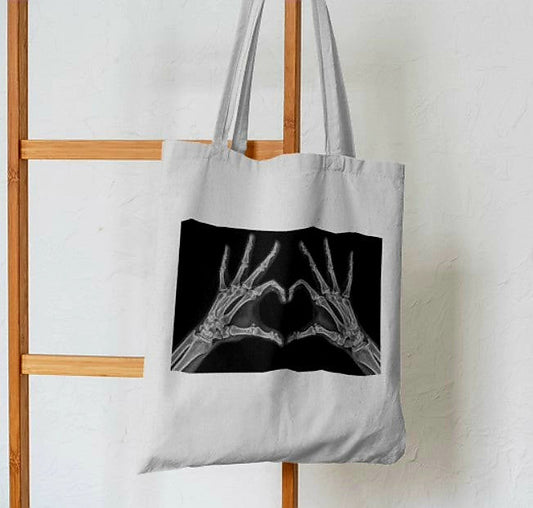 Skeleton Heart Abstract Tote Bag - Aesthetic Phone Covers - Culltique