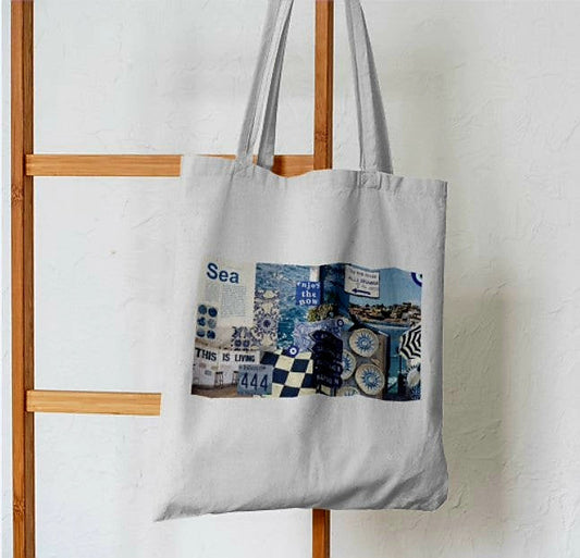 Blue Abstract Tote Bag - Aesthetic Phone Covers - Culltique