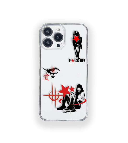 Stencil Y2K Aesthetic Silicone Clear Case
