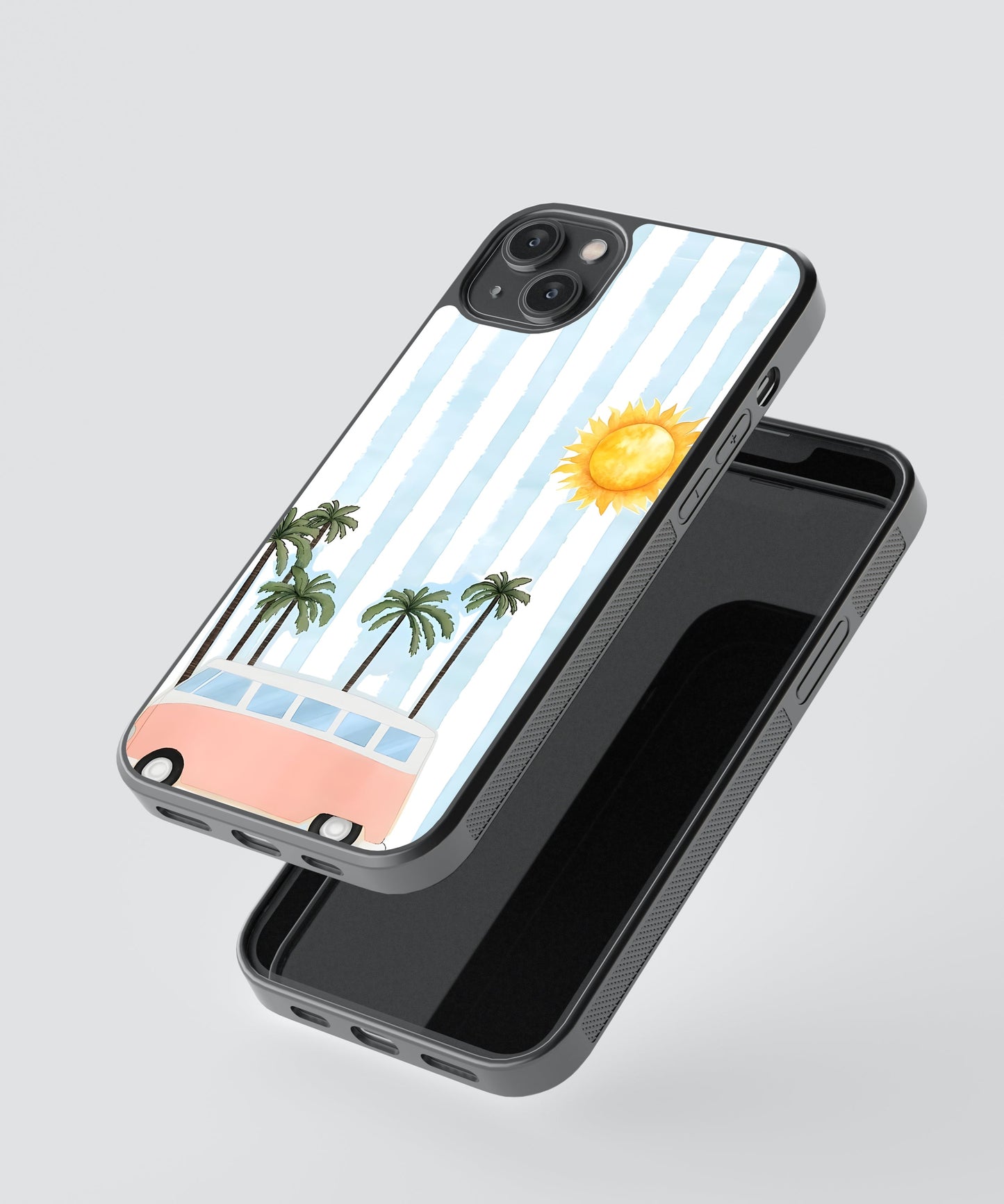 Surf Van Beach Glass Phone Case Cover