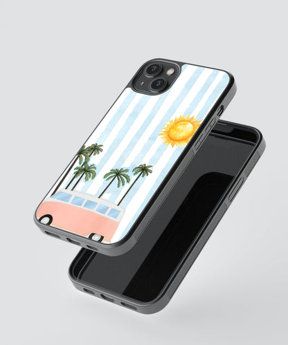 Surf Van Beach Glass Phone Case Cover