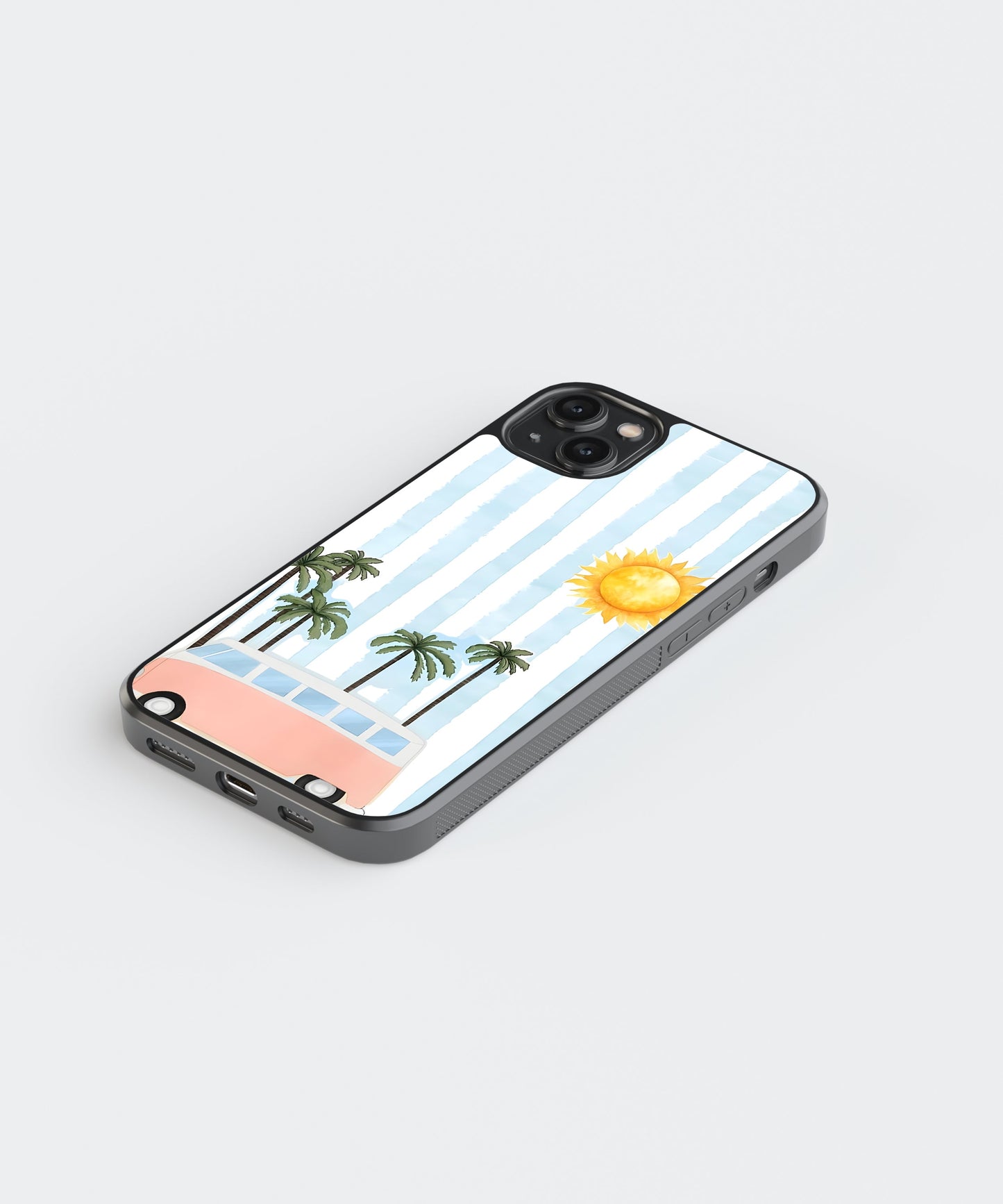 Surf Van Beach Glass Phone Case Cover