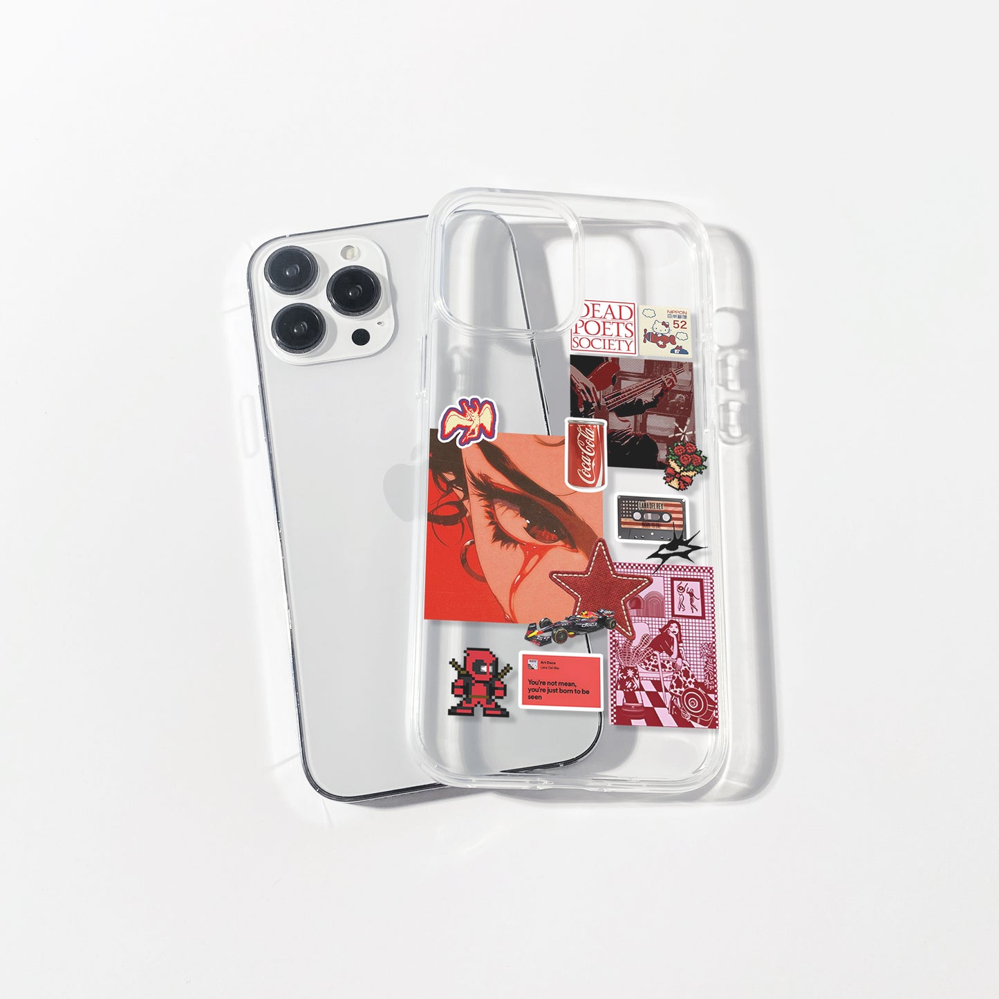 Velvet Rage Aesthetic Silicone Clear Case