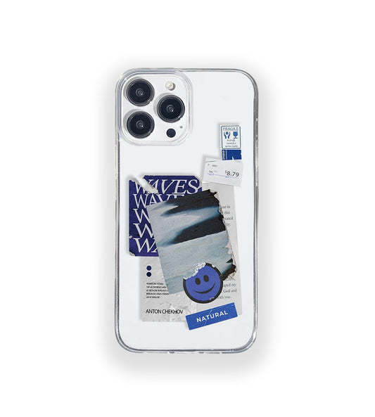 Waves Aesthetic Silicone Clear Case