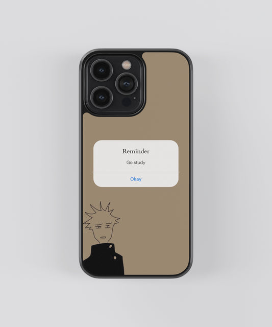 Gojo Reminder Anime Glass Phone Case - Aesthetic Phone Cases - Culltique