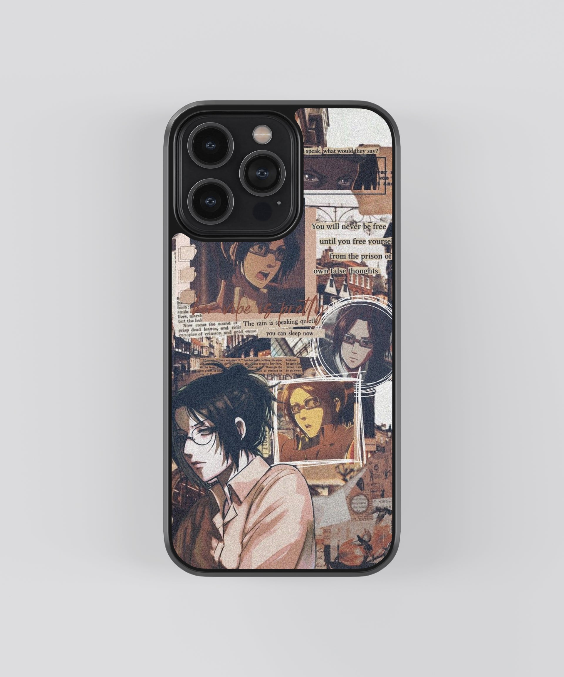 Amazon Best Anime Iphone Cases Hange Zoe AOT Anime Glass Phone