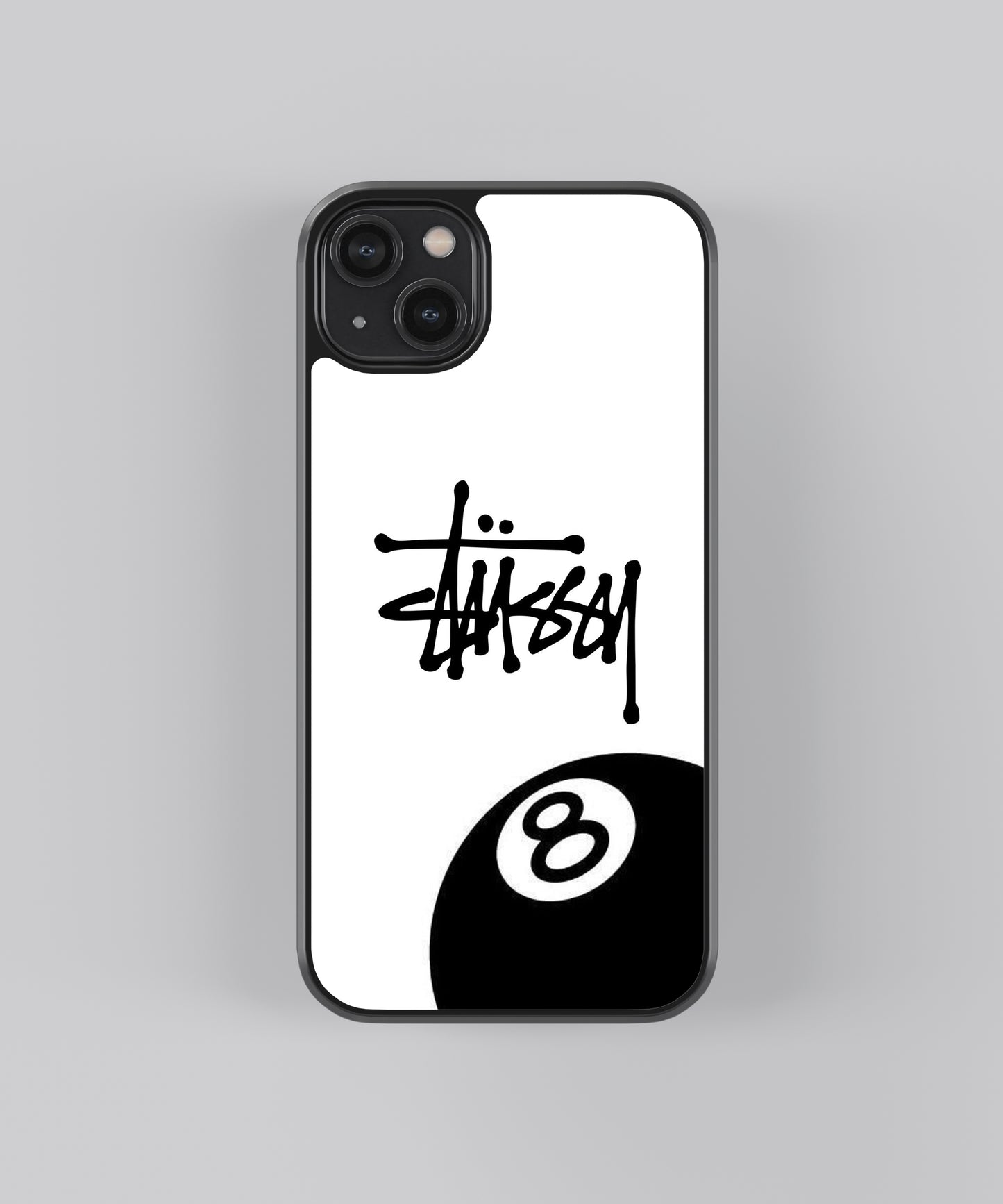 Stussy 8ball Y2K Glass Phone Case Cover - Aesthetic Phone Cases - Culltique