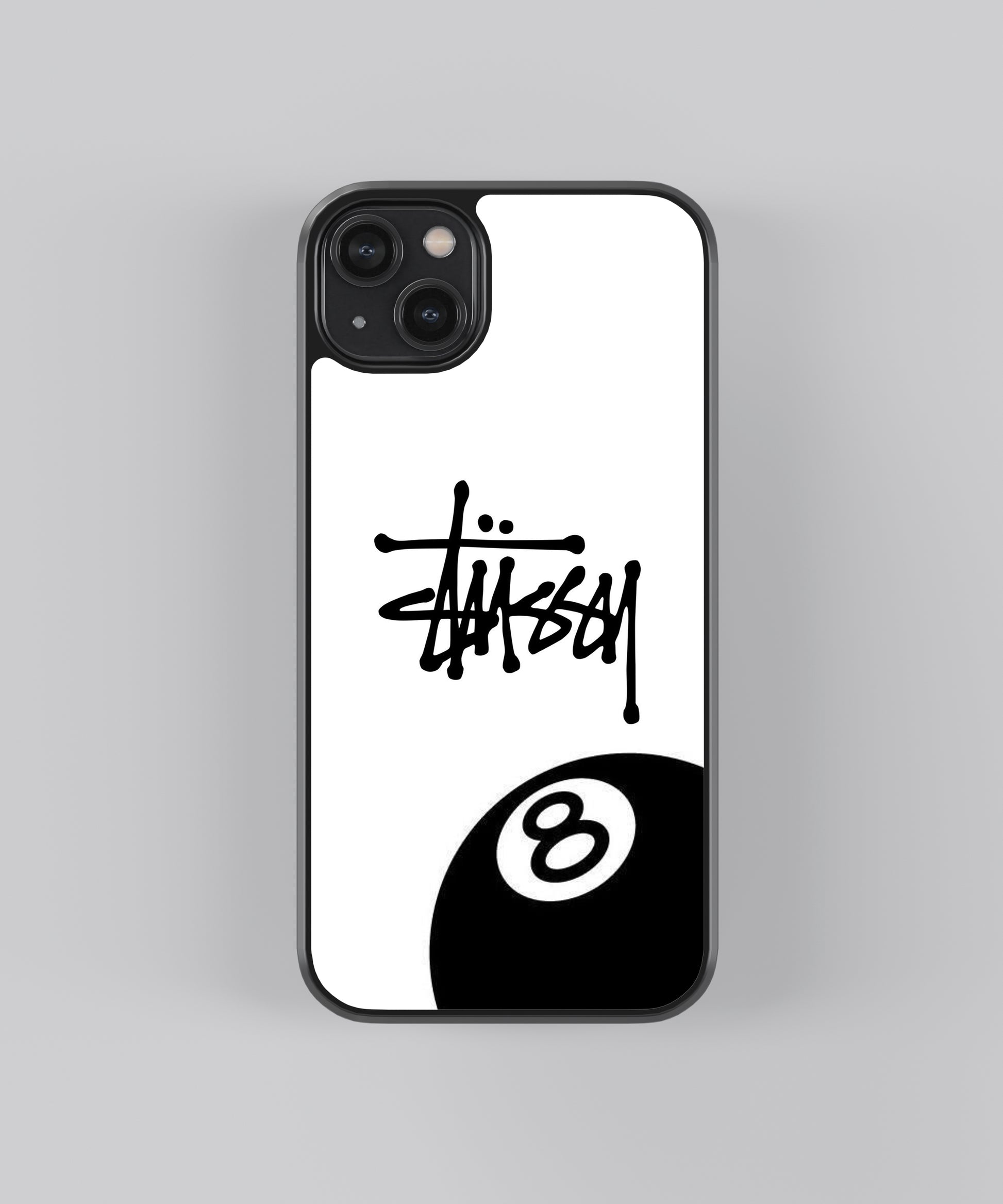 Stussy 8ball Y2K Glass Phone Case Cover - Aesthetic Phone Cases - Culltique