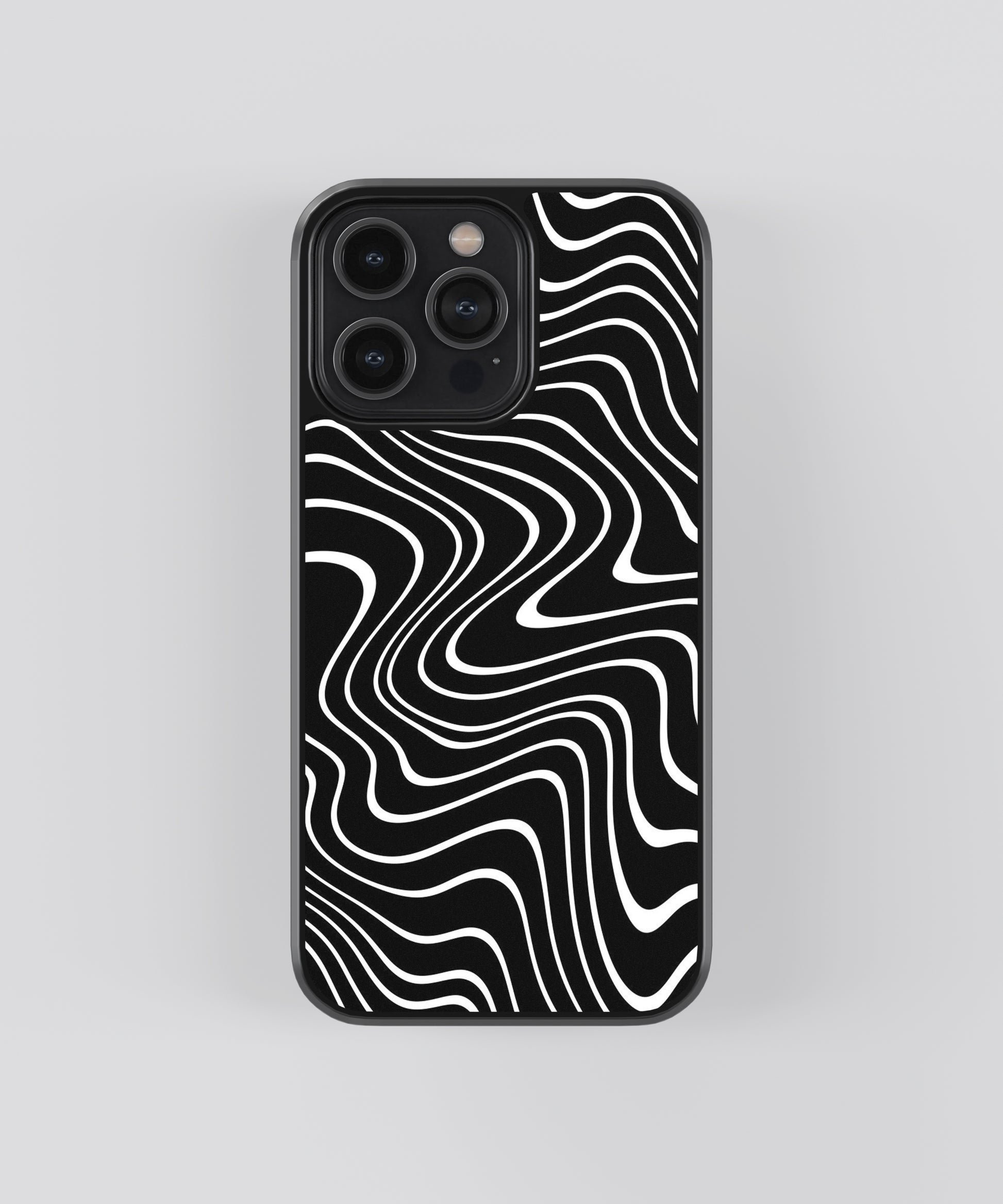B&W Pattern Abstract Glass Phone Case Cover1