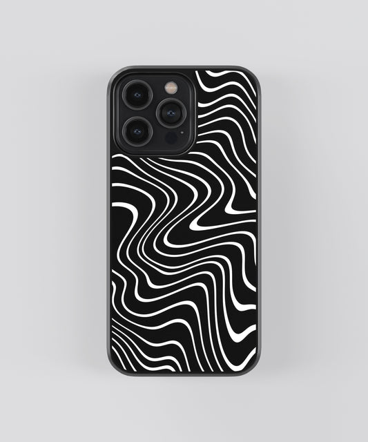 B&W Pattern Abstract Glass Phone Case Cover - Aesthetic Phone Cases - Culltique