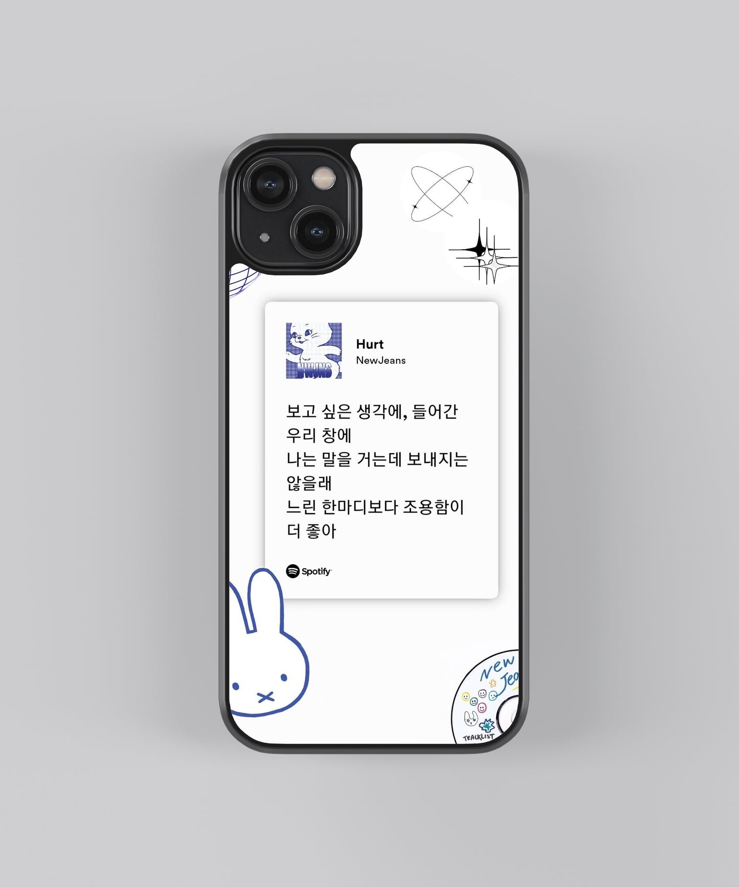 NewJeans Hurt Spotify Glass Phone Case for iPhone and Android NewJeans Hurt Spotify Glass Phone Case for iPhone and Android