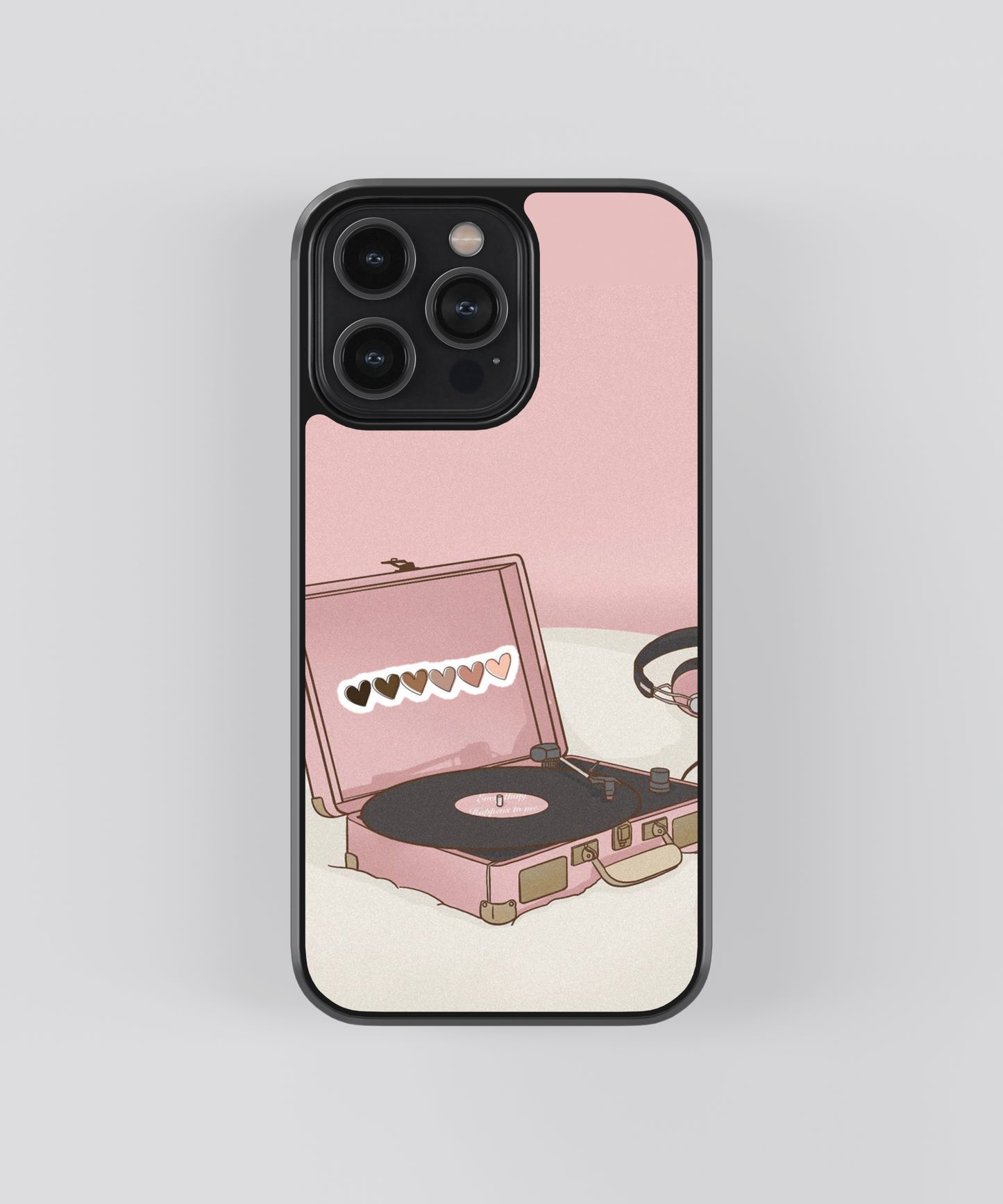 Record Player Y2K Glass Phone Case Cover - Aesthetic Phone Cases - Culltique