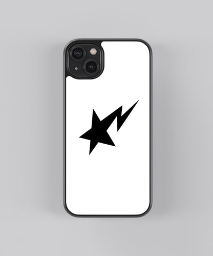 Black lightning Star Y2K Glass Phone Case Cover - Aesthetic Phone Cases - Culltique