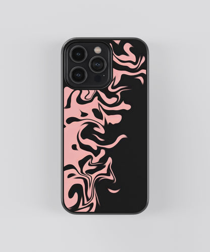 Black & Pink Abstract Glass Phone Case Cover - Aesthetic Phone Cases - Culltique