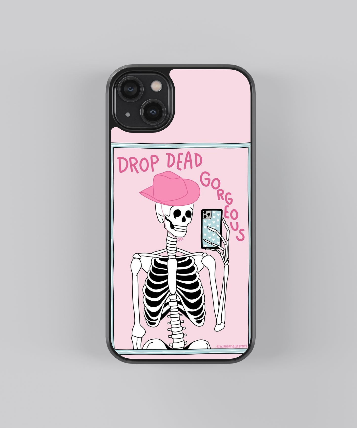 Drop Dead Gorgeous Y2K Glass Phone Case Cover - Aesthetic Phone Cases - Culltique