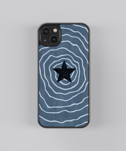 Blue Spiral Star Abstract Glass Phone Case Cover - Aesthetic Phone Cases - Culltique