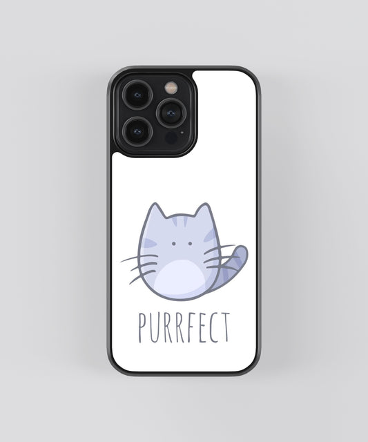 Purrfect Kitty Glass Phone Case Cover - Aesthetic Phone Cases - Culltique