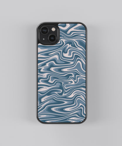 Blue Pattern Abstract Glass Phone Case Cover - Aesthetic Phone Cases - Culltique