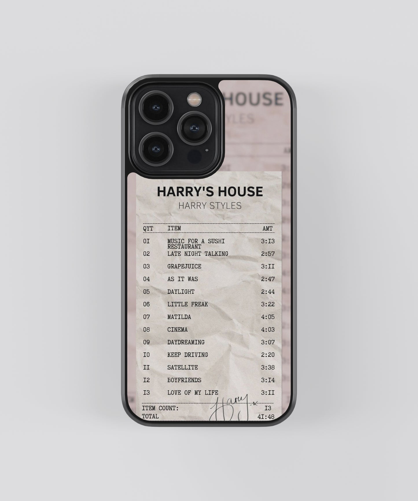 Harry Styles Guest Check Spotify Glass Phone Case Cover Harry Styles Guest Check Spotify Glass Phone Case Cover