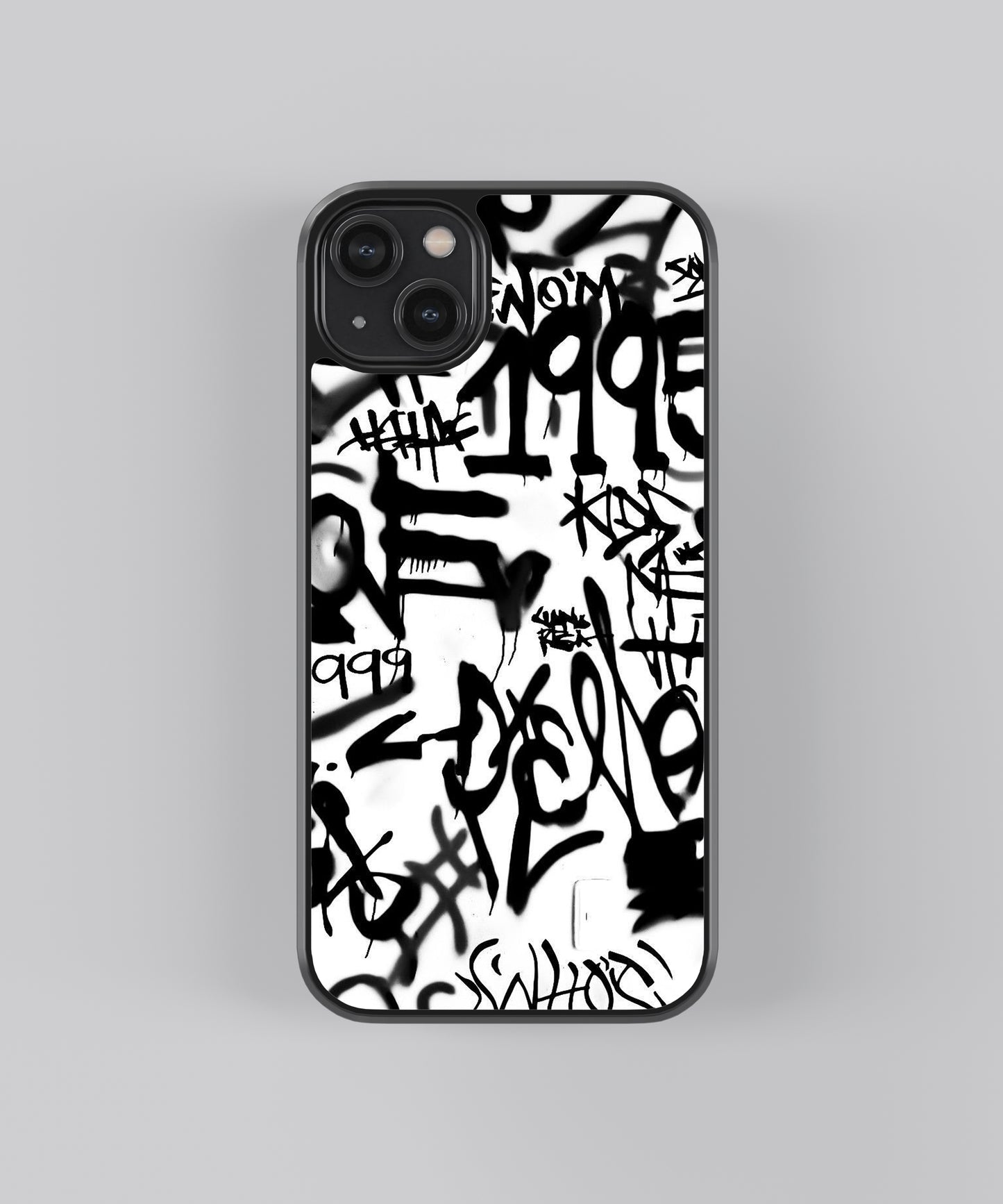 B&W Graffiti Abstract Glass Phone Case Cover B&W Graffiti Abstract Glass Phone Case Cover