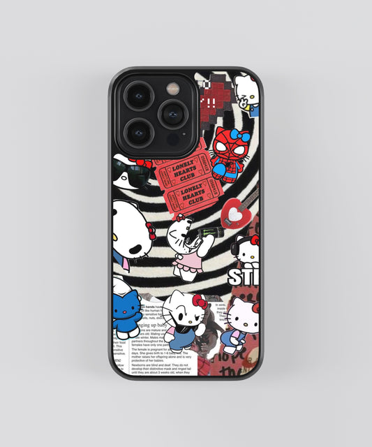 Hello Kitty Vibe Pop Culture Glass Phone Case Cover - Aesthetic Phone Cases - Culltique