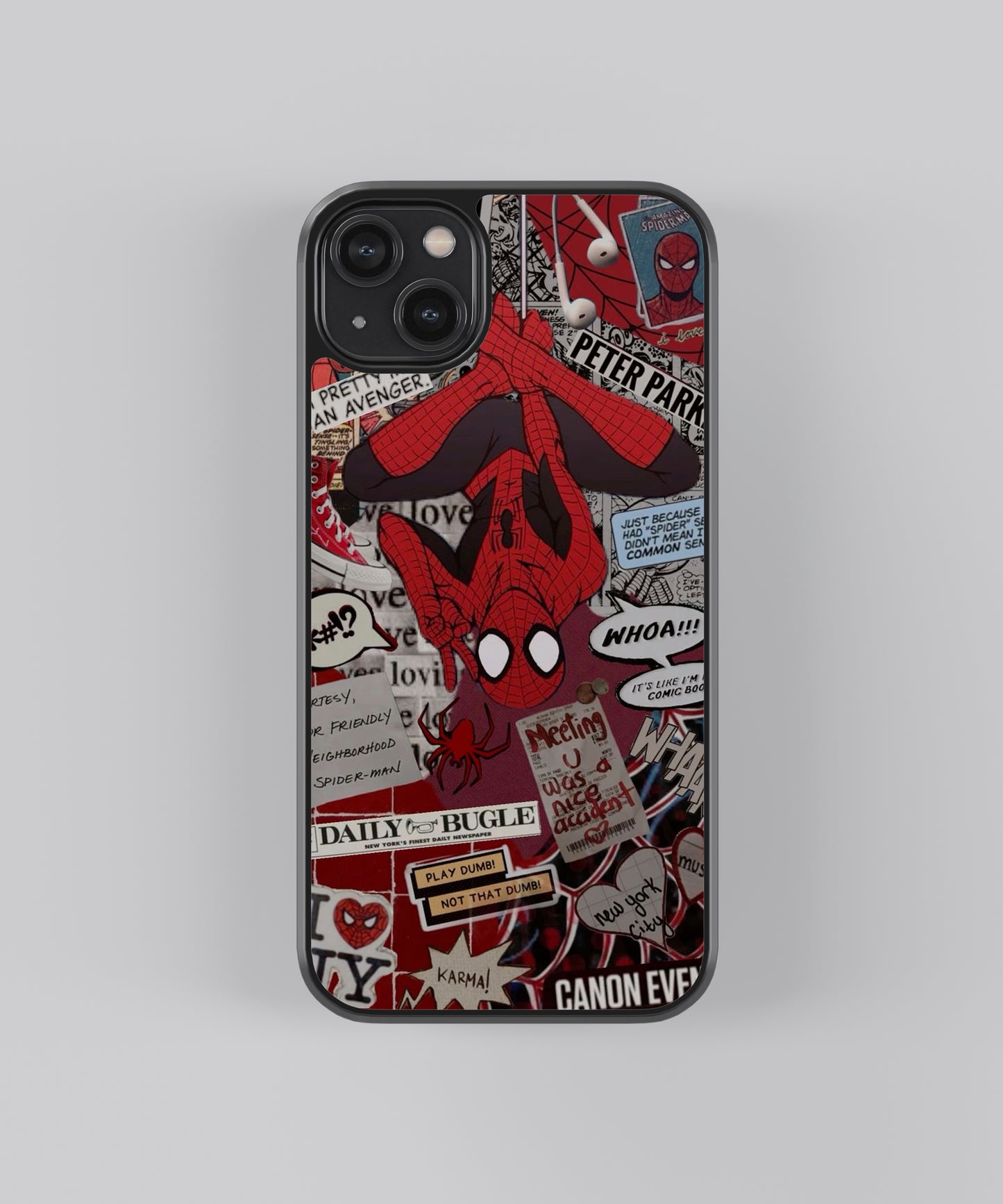 Spider-Man Aesthetic Glass Phone Case Cover Spider-Man Aesthetic Glass Phone Case Cover