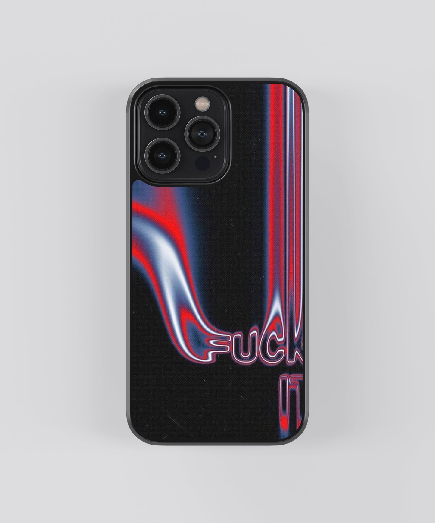 F It Distorted Abstract Glass Phone Case Cover - Aesthetic Phone Cases - Culltique
