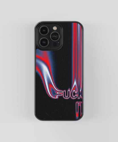 F It Distorted Abstract Glass Phone Case Cover - Aesthetic Phone Cases - Culltique