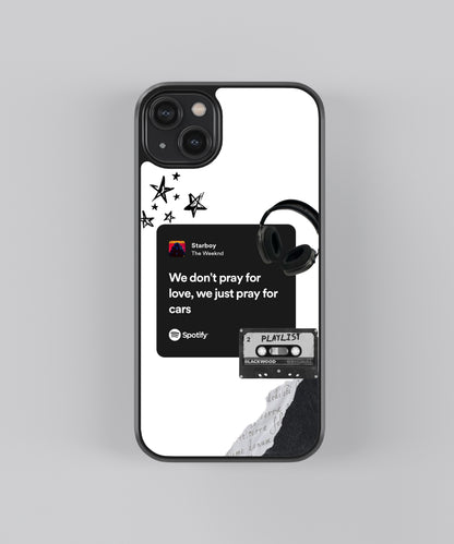 The Weeknd Starboy Spotify Glass Phone Case Cover - Aesthetic Phone Cases - Culltique