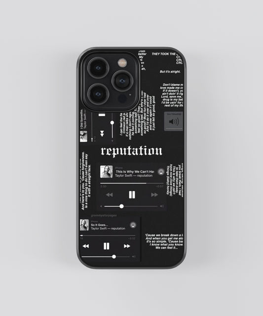 Taylor Swift Reputation Spotify Glass Phone Case Cover - Aesthetic Phone Cases - Culltique