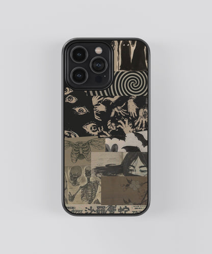 Japanese Dark Aesthetic Abstract Glass Phone Case - Aesthetic Phone Cases - Culltique