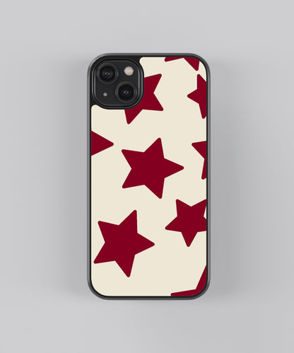 Star Pattern Glass Phone Case Cover