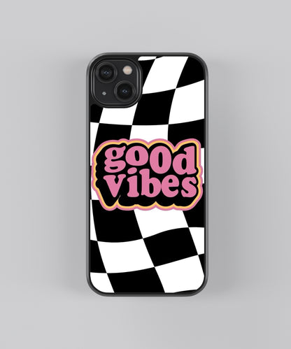 Good Vibes Pattern Glass Phone Case Cover